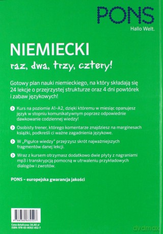Raz dwa trzy cztery - Niemiecki kurs w 4 tygodnie [KSIĄŻKA]