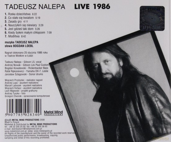 Tadeusz Nalepa: Live 1986 (Remastered) [CD]