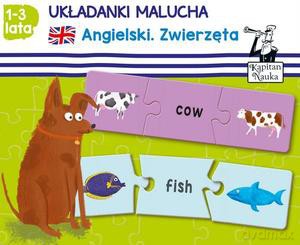 Kapitan Nauka. Układanki malucha. Angielski. Zwierzęta. 1-3 lata [KSIĄŻKA]