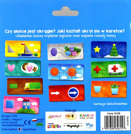 Kapitan Nauka. Układanki malucha. Kształty. 1-3 lata [KSIĄŻKA]