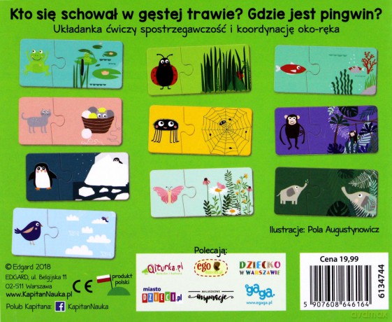 Kapitan Nauka. Układanki malucha. Znajdź zwierzę. 1-3 lata [KSIĄŻKA]