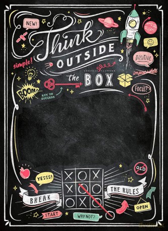 CLEMENTONI 1000 el. Black Board Think outside the box [PUZZLE]