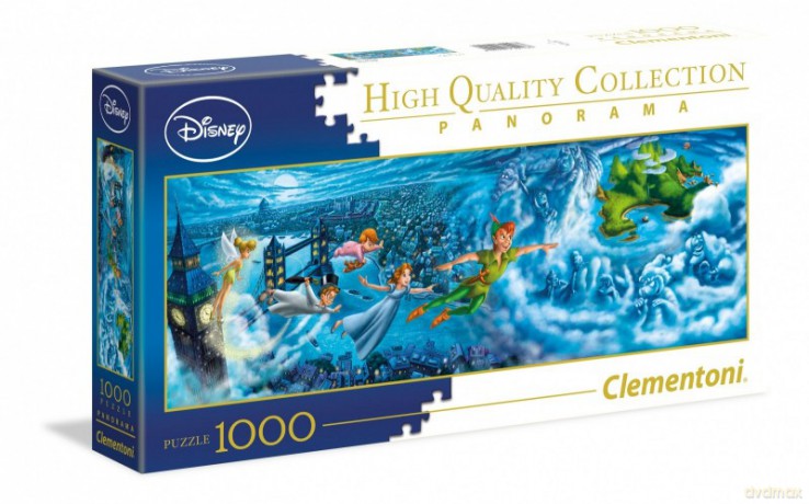 CLEMENTONI 1000 el. Panorama High Quality Piotruś Pan: Nocny Lot [PUZZLE]