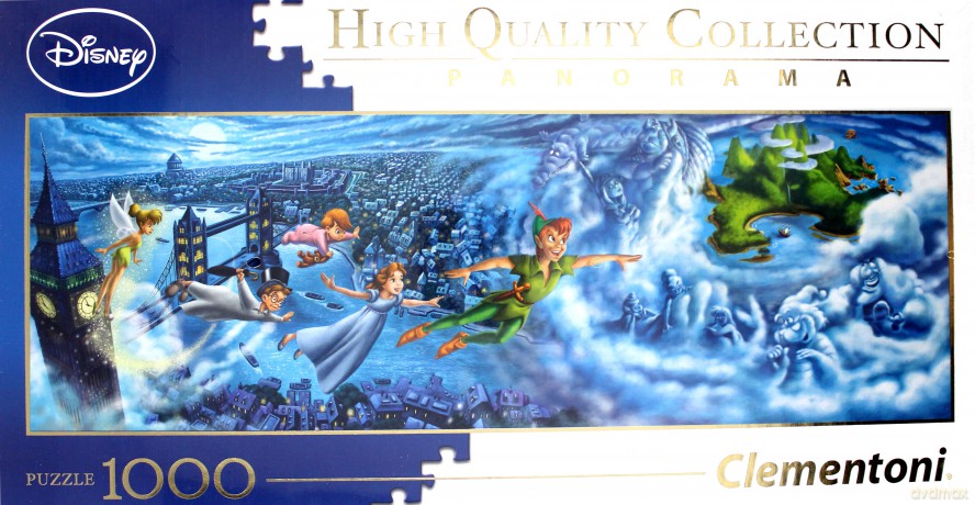 CLEMENTONI 1000 el. Panorama High Quality Piotruś Pan: Nocny Lot [PUZZLE]