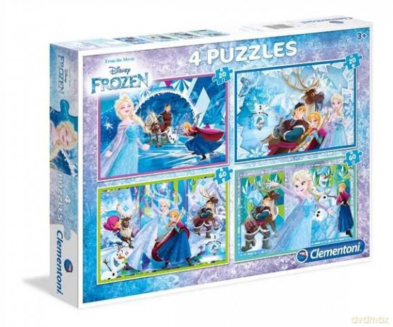 CLEMENTONI 2x20+2x60 el. Linia Specjalna Kraina Lodu [PUZZLE]