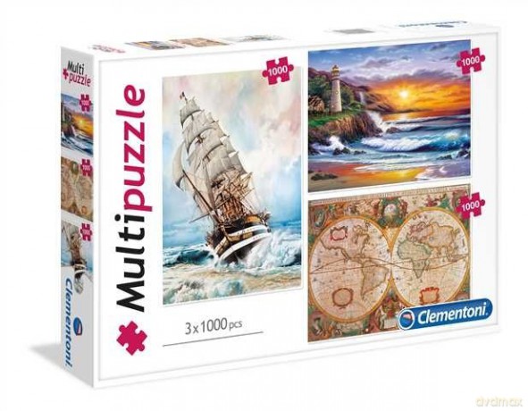 CLEMENTONI 3x1000 el. Linia Specjalna Przygoda [PUZZLE]