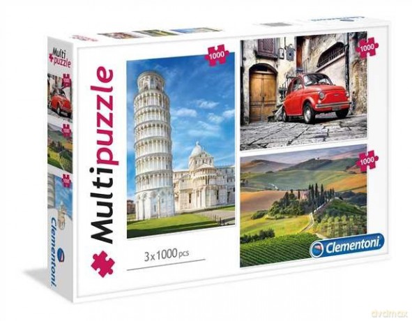 CLEMENTONI 3x1000 el. Linia Specjalna Włochy [PUZZLE]