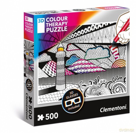 CLEMENTONI 500 el. 3D Color Therapy Latarnia morska [PUZZLE]