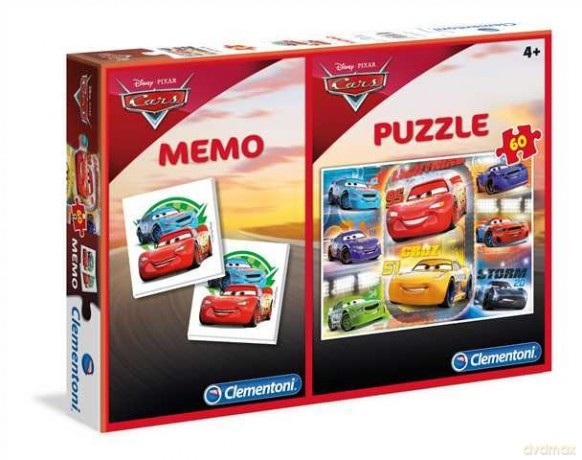 CLEMENTONI 60 el. + Memo Linia Specjalna Auta [PUZZLE]