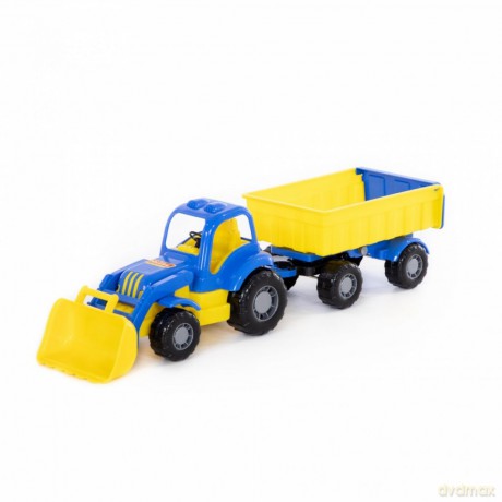 Siłacz Traktor z przyczepą i łyżką