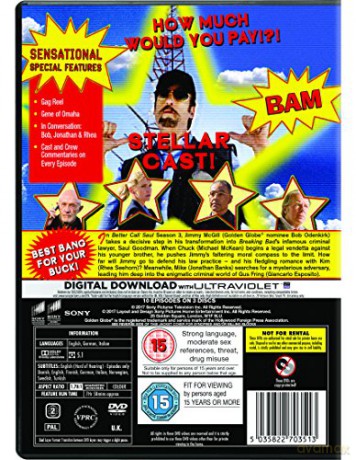 Better Call Saul Season 3 [DVD]
