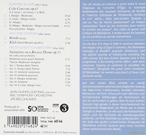 Elgar: Cello Concerto Queyras Belohlavek [CD]
