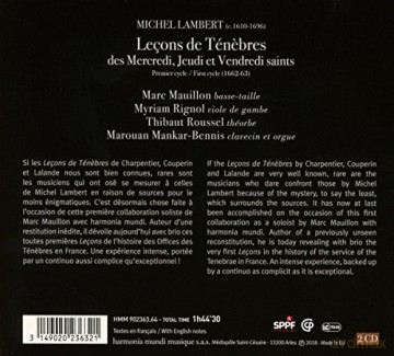 Lambert: Lecons De Tenebres Mauillon (digipack) [2CD]