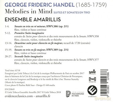 Handel: Melodies In Mind Ensemble Amarillis (digipack) [CD]