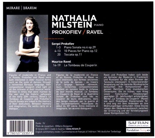 Nathalia Milstein: Prokofiev Ravel (digipack) [CD]