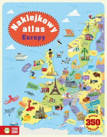 Naklejkowy Atlas Europy. Naklejkowy album - Jonathan Melmoth [KSIĄŻKA]