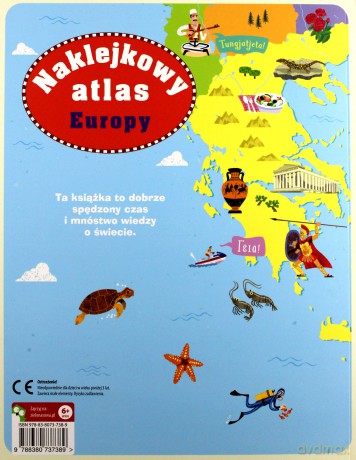Naklejkowy Atlas Europy. Naklejkowy album - Jonathan Melmoth [KSIĄŻKA]