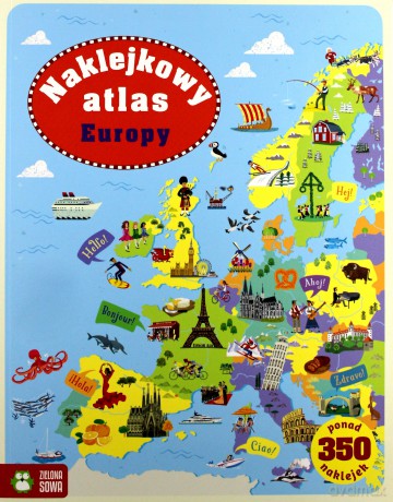 Naklejkowy Atlas Europy. Naklejkowy album - Jonathan Melmoth [KSIĄŻKA]