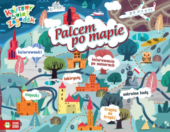 Palcem po mapie. Kolorowy świat zagadek [KSIĄŻKA]