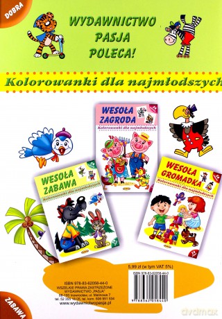 Wesoła przygoda. Kolorowanki dla najmłodszych [KSIĄŻKA]