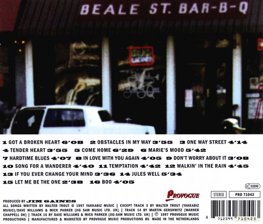 Walter Trout Band: Positively Beale Street [CD]