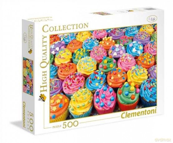 CLEMENTONI 500 el. Kolorowe babeczki [PUZZLE]