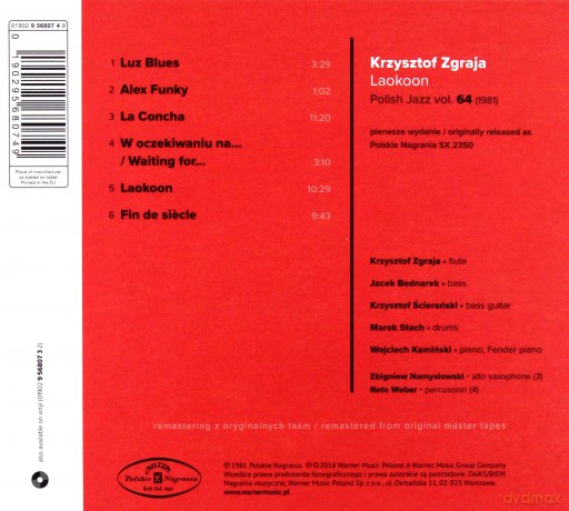 Krzysztof Zgraja: Laokoon (Polish Jazz vol. 64) [CD]