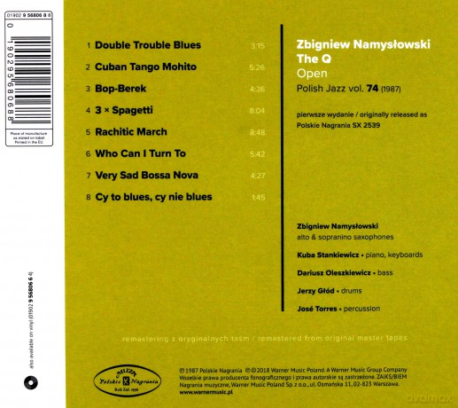 Zbigniew Namysłowski The Q: Open (Polish Jazz vol. 74) [CD]