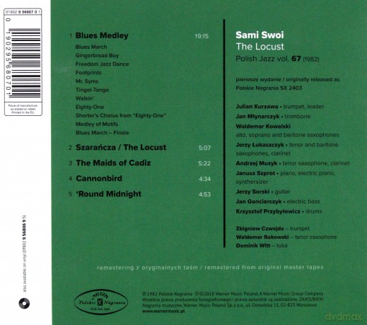 Sami Swoi: The Locust (Polish Jazz vol. 67) [CD]
