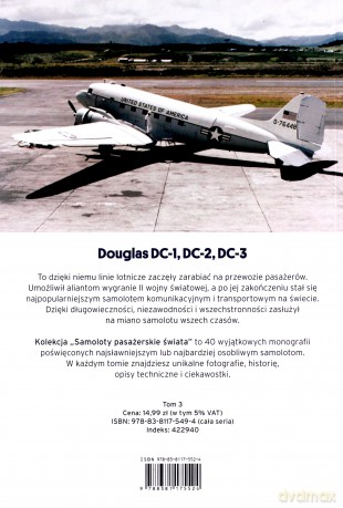 Douglas dc1 dc2 dc3. Samoloty pasażerskie świata (Tom 3) [KSIĄŻKA]