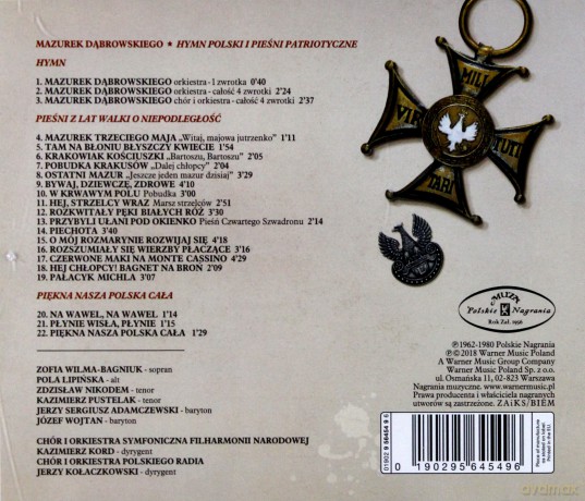 Chór i Orkiestra Filharmonii Narodowej: Echa Ojczyzny - Mazurek Dąbrowskiego. Hymn Polski i Pieśni Patriotyczne [CD]