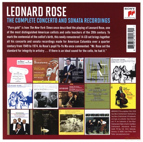 Leonard Rose: Leonard Rose - The Complete Concerto and Sonata Recordings [14CD]