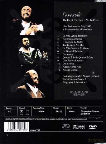 Luciano Pavarotti: The Event - The Best Is Yet To Come [DVD]