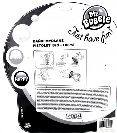 Bańki mydlane 110 ml pistolet