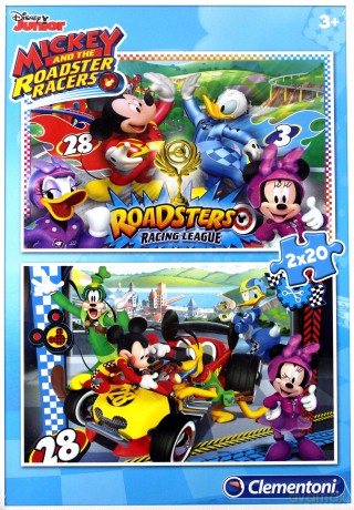 CLEMENTONI 2x20 el. Mickey and the Roadster Racers [PUZZLE]