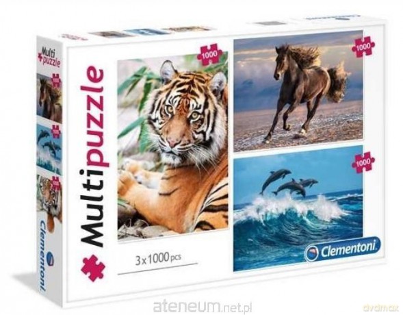 CLEMENTONI 3x1000 el. Animals [PUZZLE]