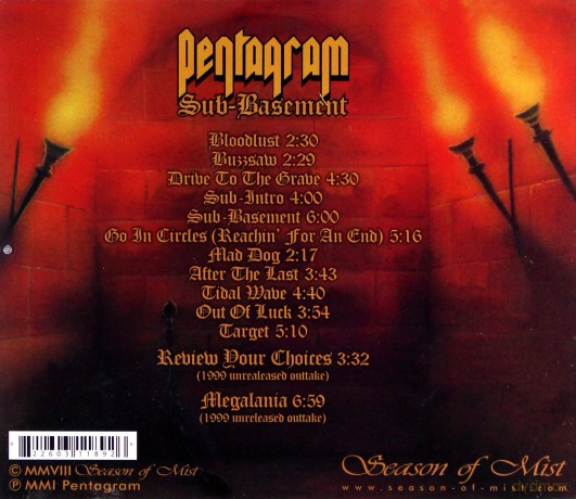 Pentagram: Sub-Basement (Reedycja)  [CD]