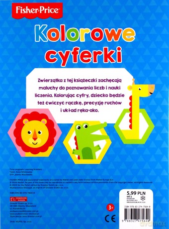 Fisher Price. Kolorowe cyferki - Anna Wiśniewska [KSIĄŻKA]