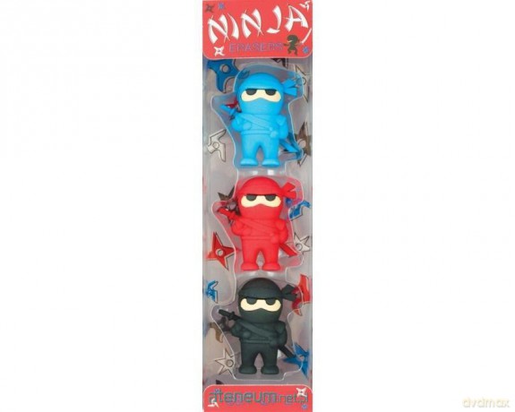 Gumki do ścierania Ninja 3 sztuki
