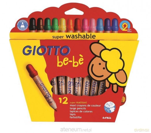 Kredki Grube 12 kolorów Bebe