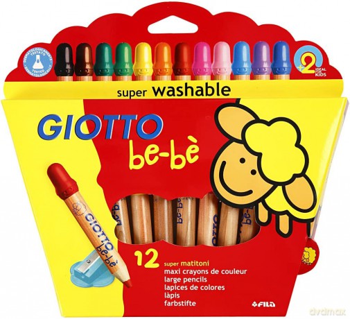 Kredki Grube 12 kolorów Bebe