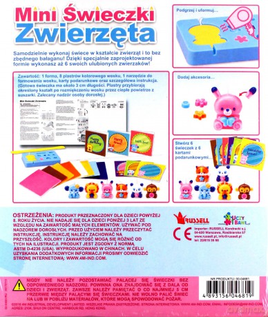 Mini świeczki Zwierzęta