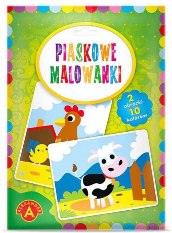 Piaskowe malowanki - Krowa i Kura