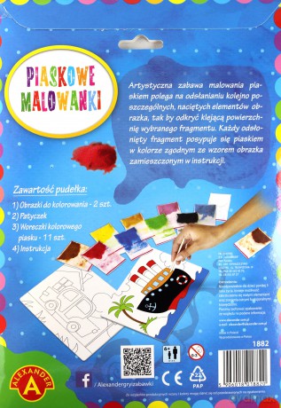 Piaskowe malowanki - Statek i Samochód
