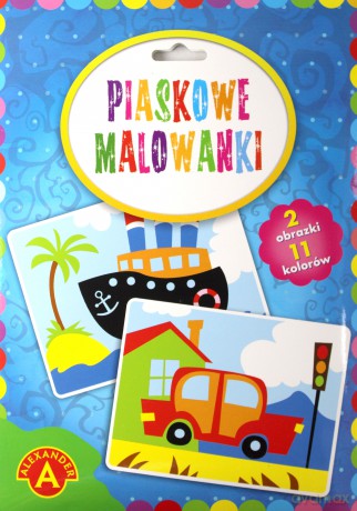 Piaskowe malowanki - Statek i Samochód