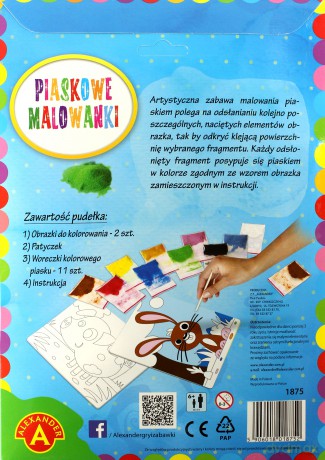 Piaskowe malowanki - Świnka i Królik