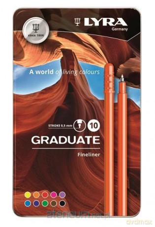Pisaki Graduate Fineliner 10 kolorów