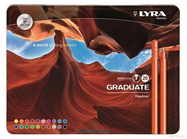 Pisaki Graduate Fineliner 20 kolorów