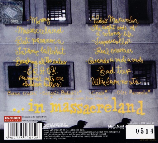 Ratos De Porao: Just Another Crime In Massacreland (Remastered + Bonus Tracks) (digipack) [CD]