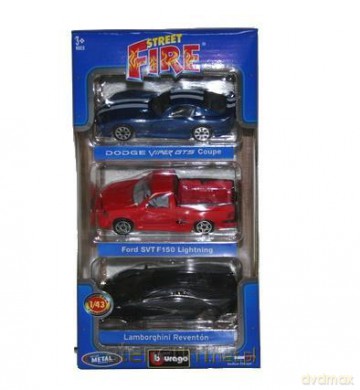 Street fire 3 szt., różne modele 1:43